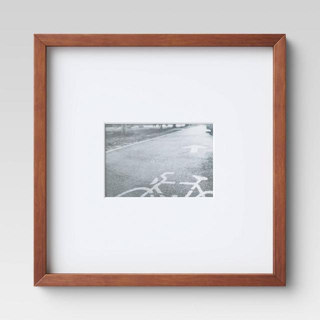 14" x 14" Matted to 5" x 7" Mid Tone Single Image Picture Frame Brown - Project 62™