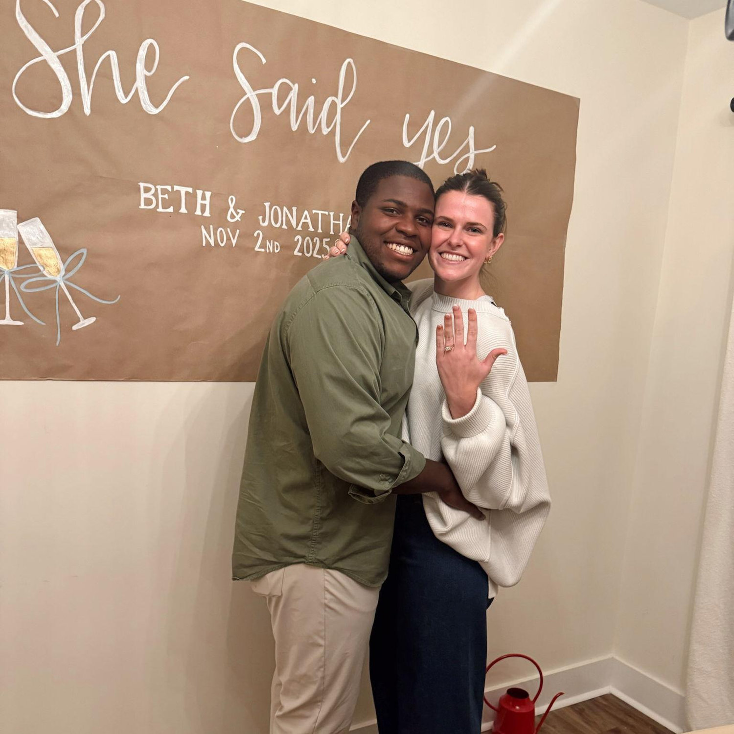 Our engagement night!! Jonathan planned everything perfectly & Beth was 100% shocked!