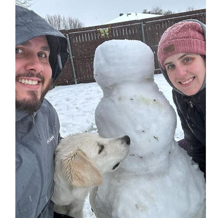 Maggie's first snow!