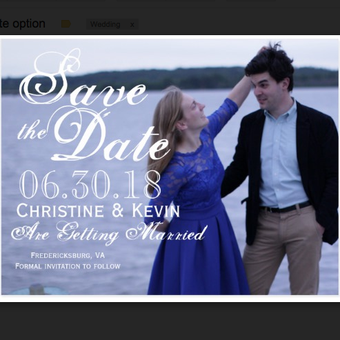 The other Save the Date that we sent out.