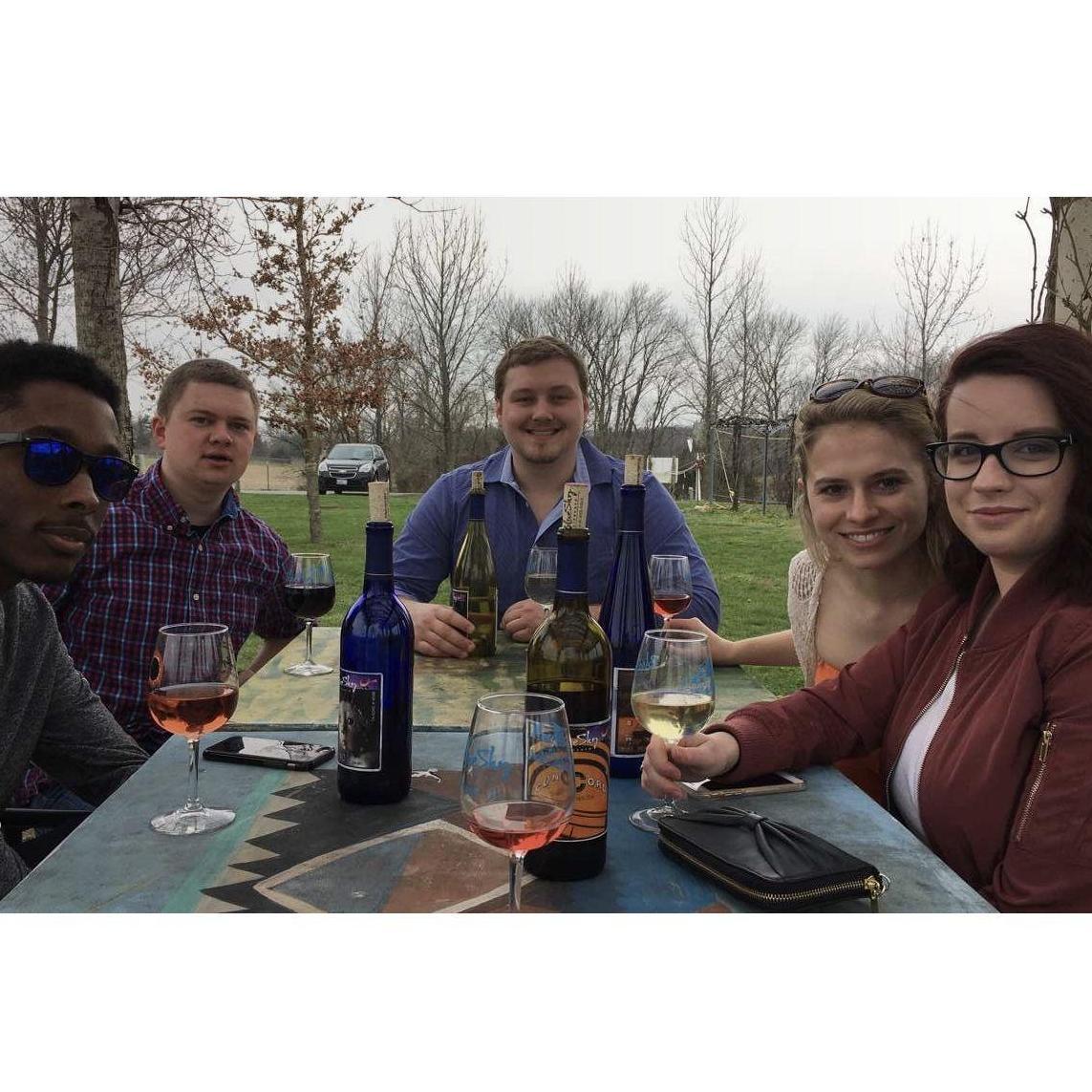 Will and Annamarie particularly enjoyed going with friends to Blue Sky Winery.