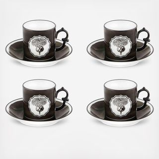 Christian Lacroix - Herbariae Coffee Cup & Saucer, Set of 4