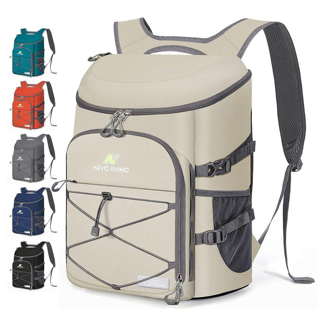 N NEVO RHINO Insulated Backpack Cooler - 36/54 Can Capacity, Waterproof Leak-Proof Lightweight Multi-Functional & Spacious， Ideal for Camping, Travel, Beach, Picnics， Lunch & Day Trips