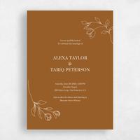 Brown Wedding Invitation - Maywood Classic