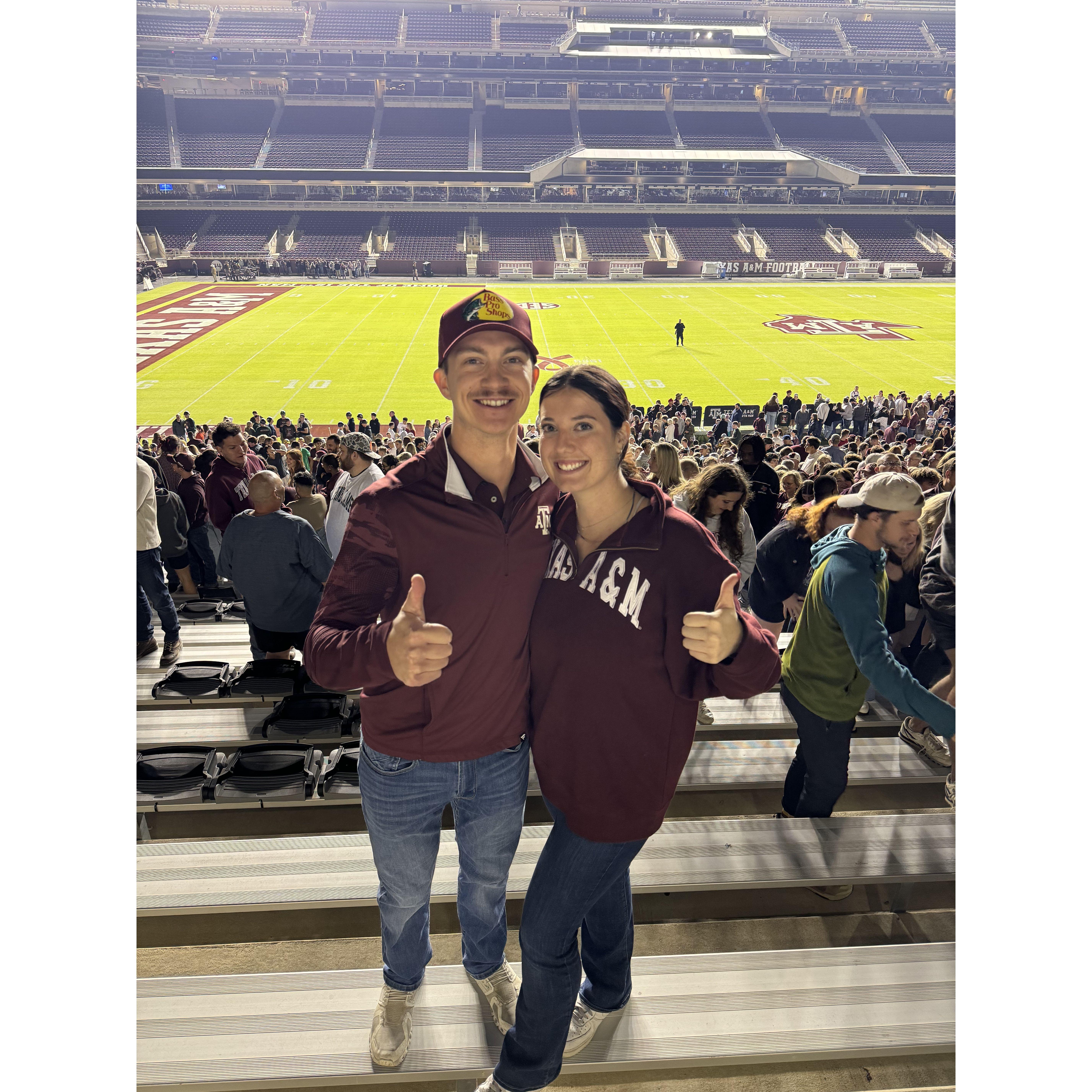 Our 1st Aggie game!