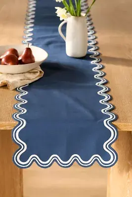 Madeline Embroidered Table Runner