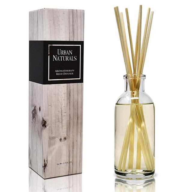 Urban Naturals Crisp White Linen Reed Diffuser Gift Set | with Citrus, Ozone, Ylang-Ylang, Lilies & Sandalwood Scent Notes for a Fresh, Clean Cotton Smelling Home | Made in The USA – Great Deal!