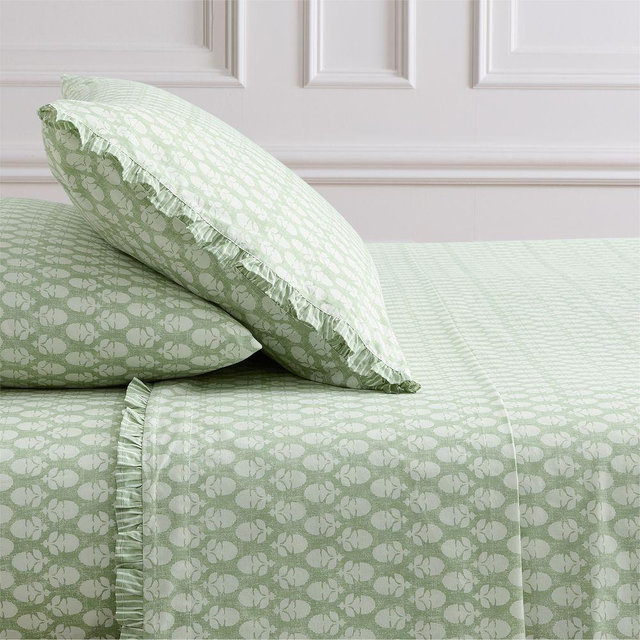 Thistle Sheet Set, King, Fresh Green