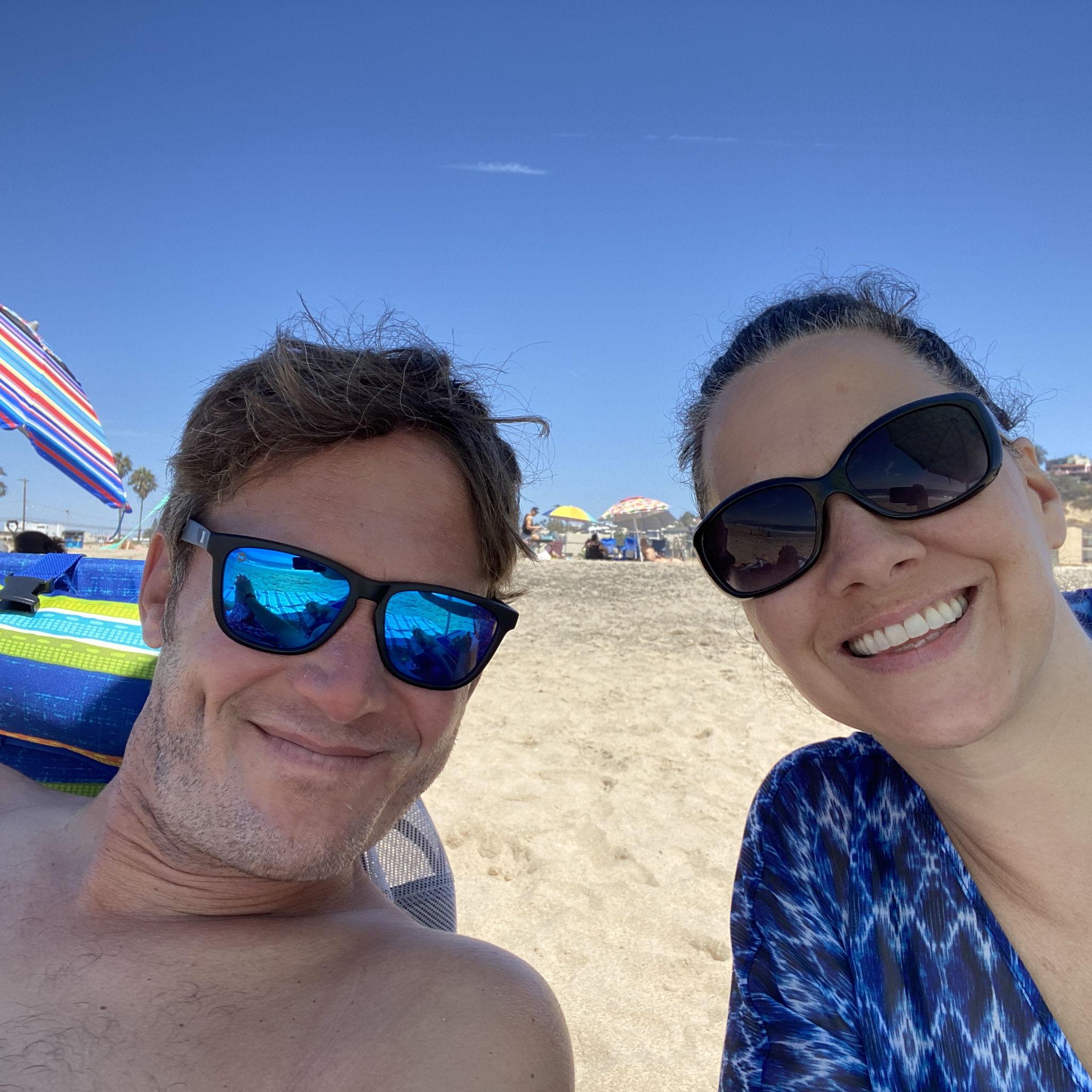 On the beach in our neighborhood