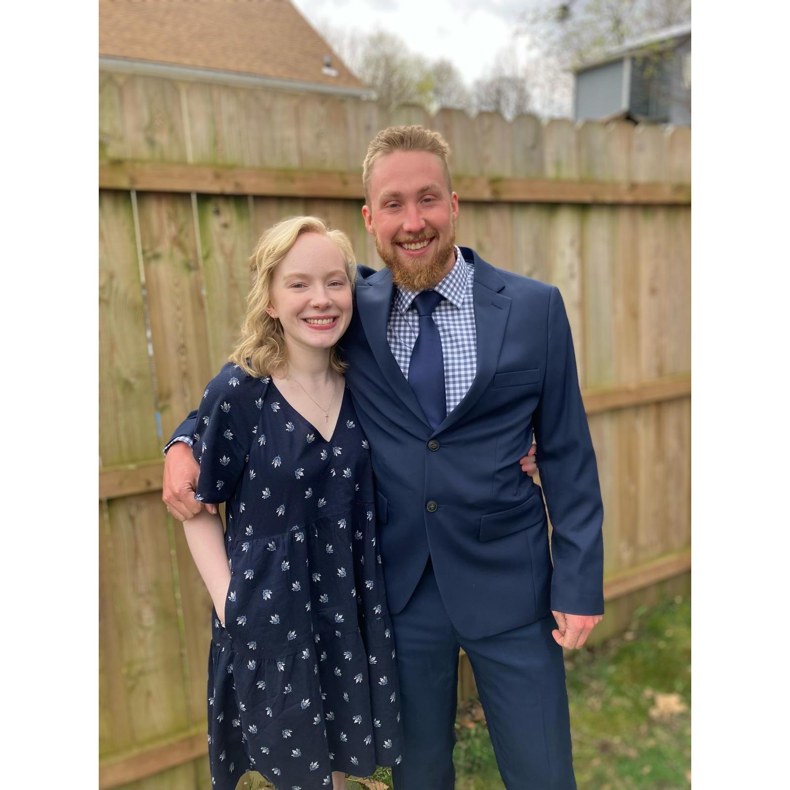 Our first wedding together