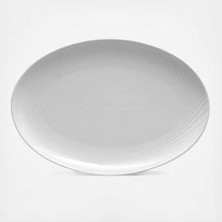 White on White Oval Platter
