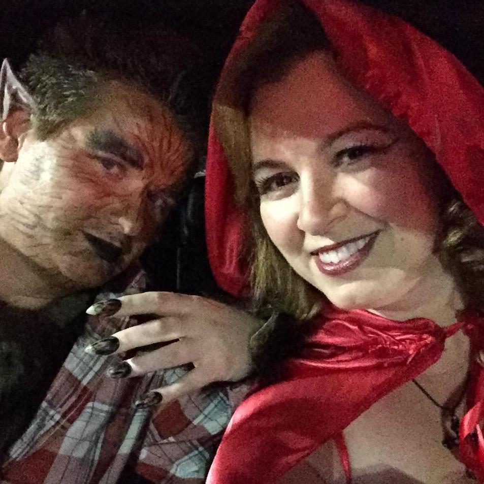 Our first Halloween...Red Riding Hood and the Wolf!