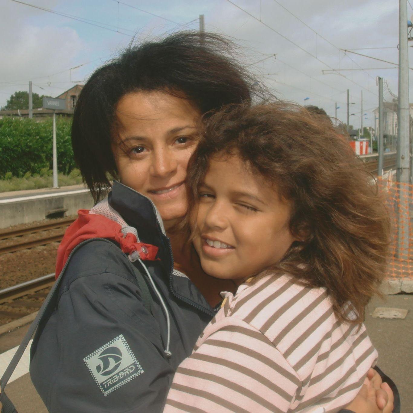Debbie and Mum sharing a lovely hug.