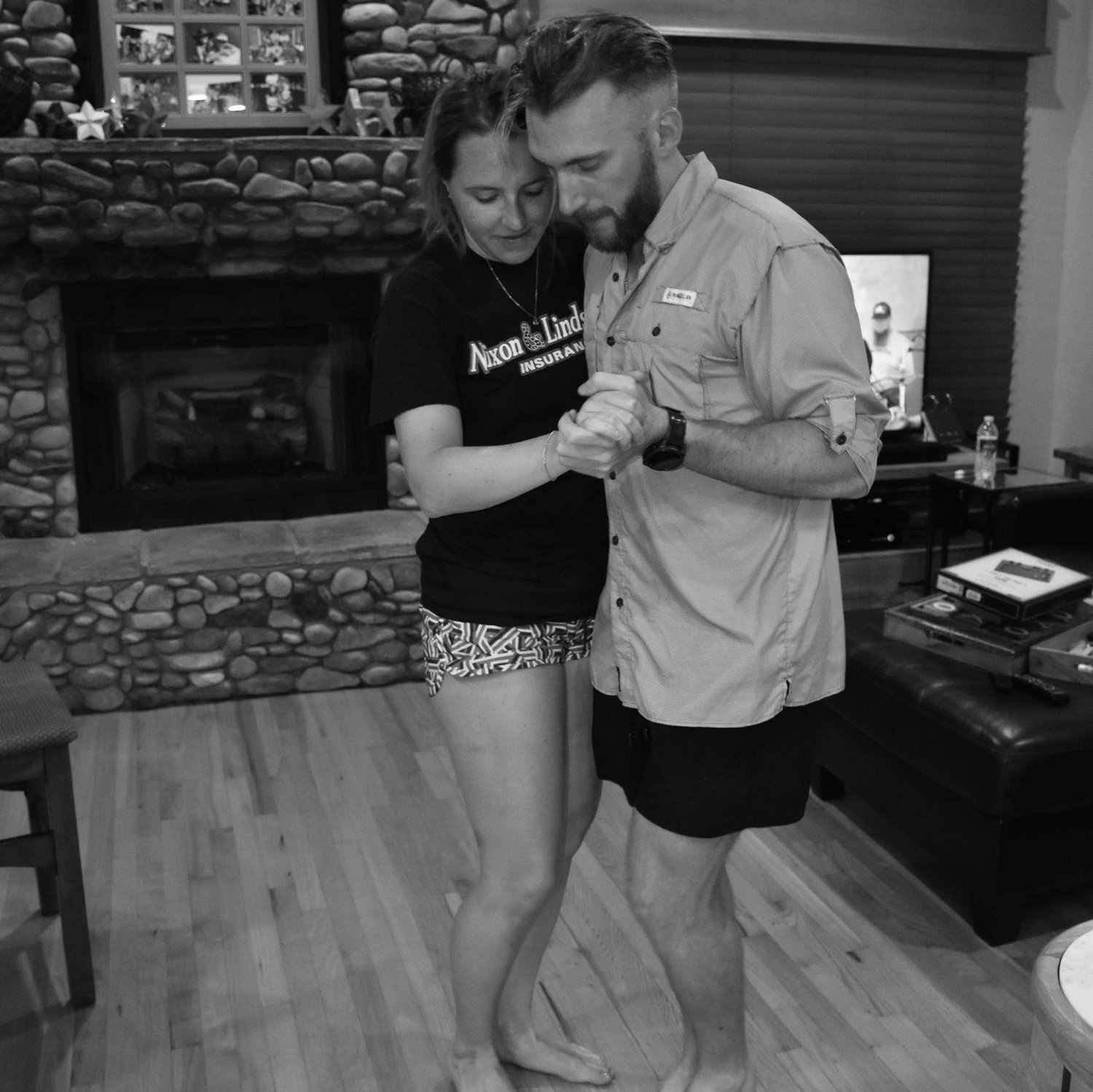Hopefully we won't be looking at our feet our whole first dance...