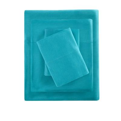 Queen Cotton Blend Jersey Knit All Season Sheet Set Teal