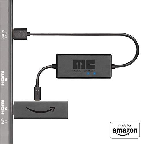 "Made for Amazon" Mission USB Power Cable for Amazon Fire TV 4K (Eliminates the Need for AC Adapter)