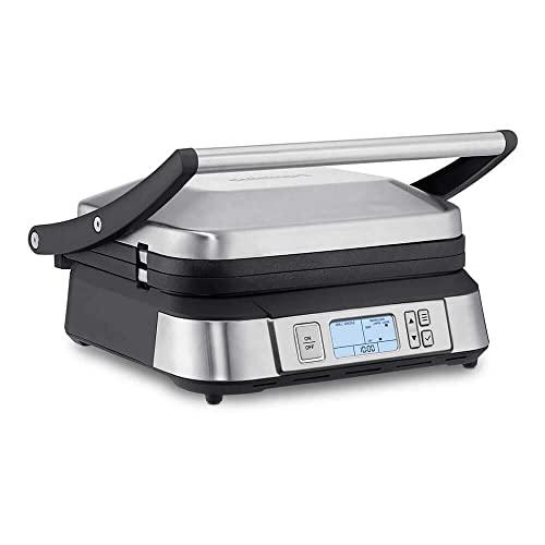 Cuisinart GR-6S Contact Smoke-Less Mode Griddler, 11.5"(L) x 10.5"(W) x 7.0"(H), Silver