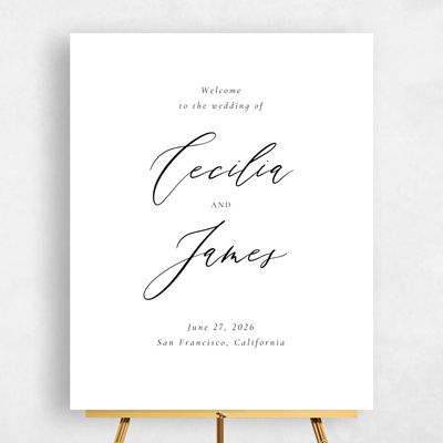 White Wedding Sign - Seville Portrait
