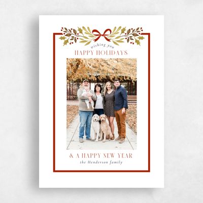 White Holiday Card - Valley