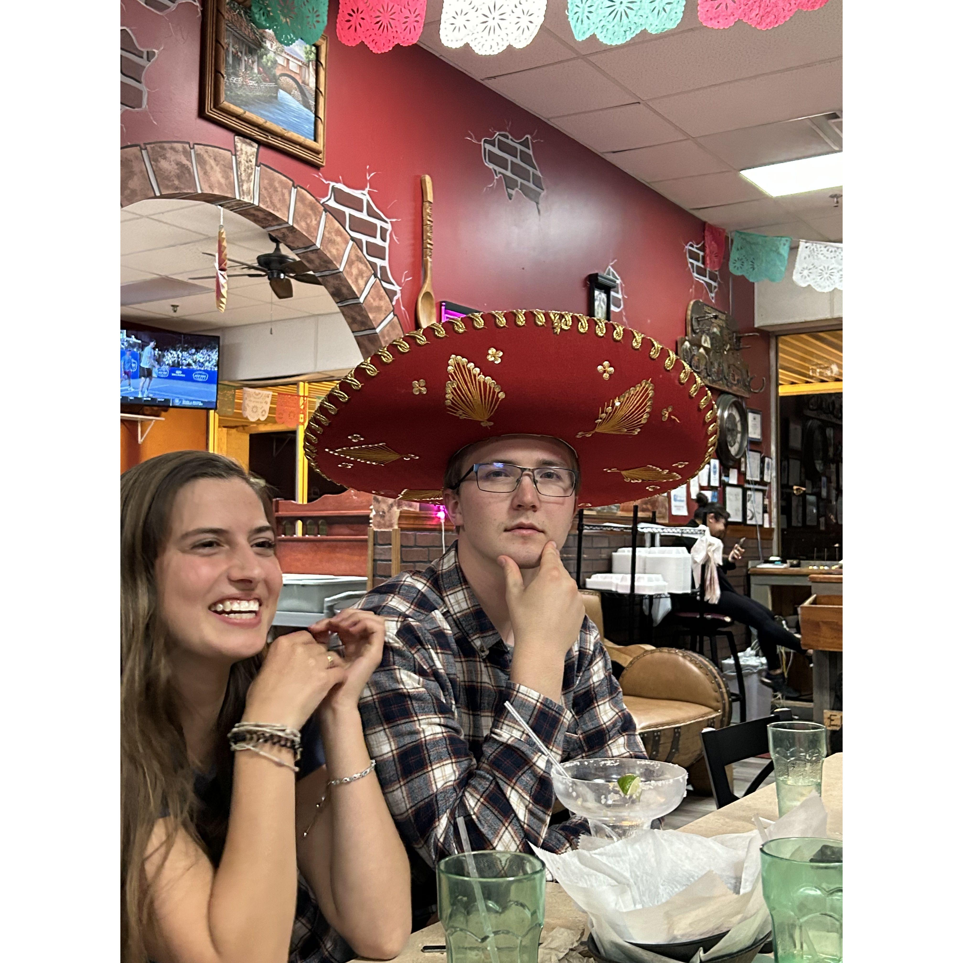 celebrating Lizzy's 21st birthday at El Cerrito's in Hillsdale