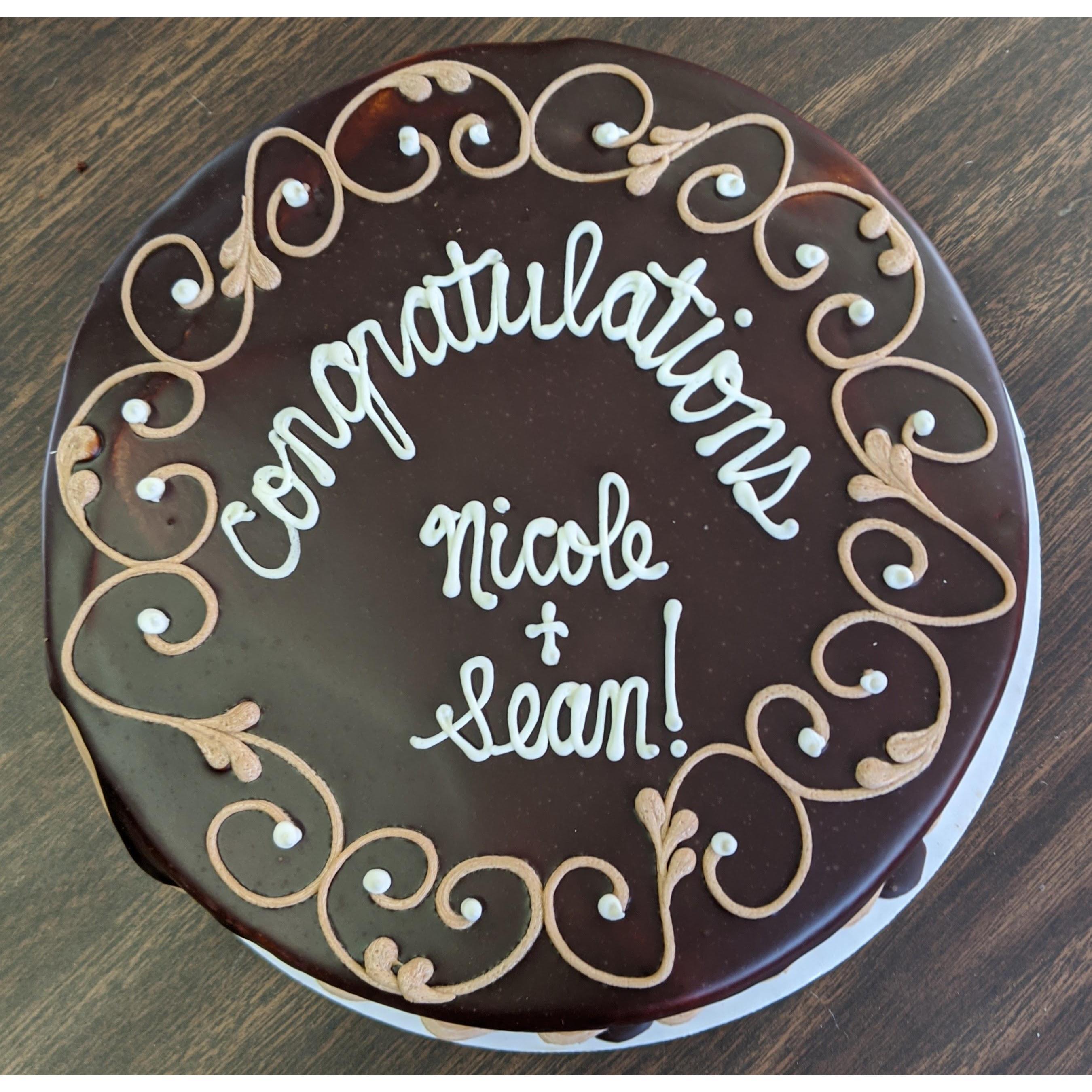 Celebratory cake from a ski family