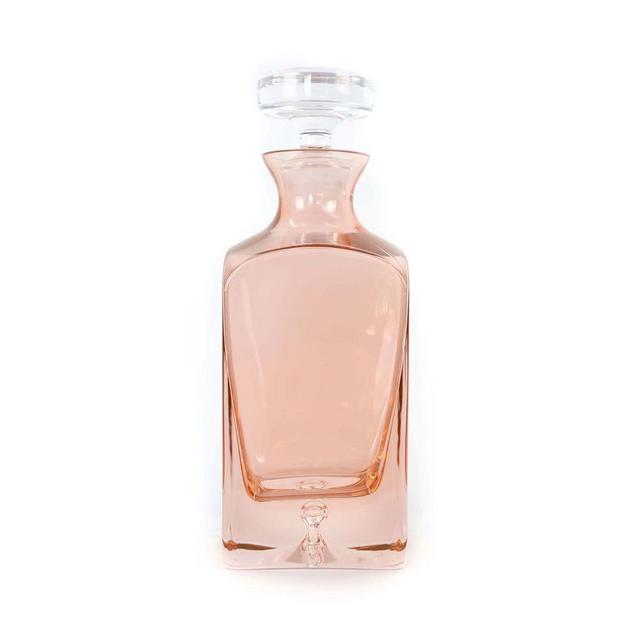 Estelle Colored Decanter Glass, Blush