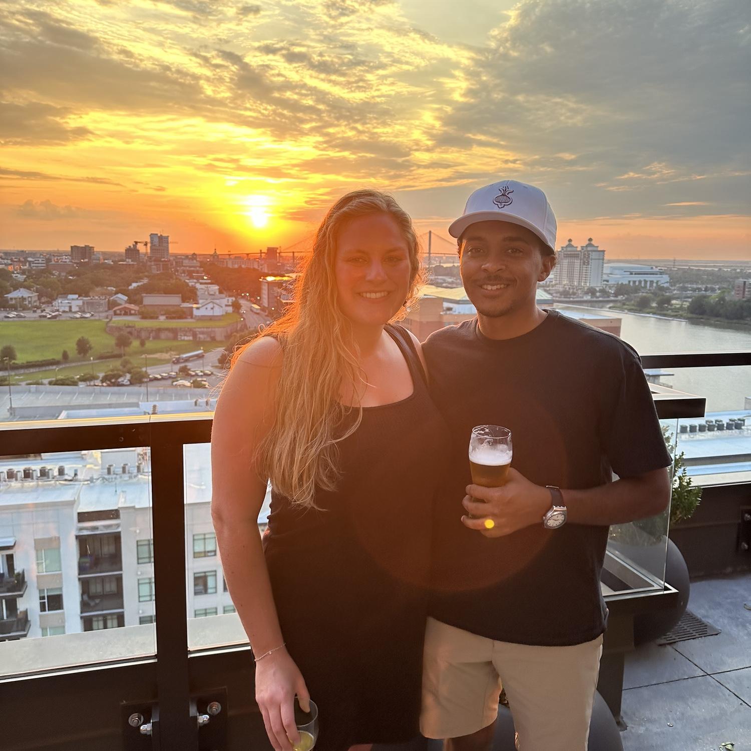 One of our favorite spots to watch the sunset in Savannah!!