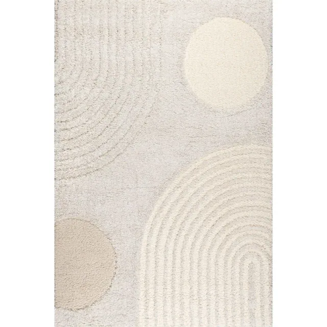 Nuloom Gloria Abstract 3x5 Accent Shag Indoor Area Rug for Living Room Bedroom Dining Room Nursery Entryway, Beige