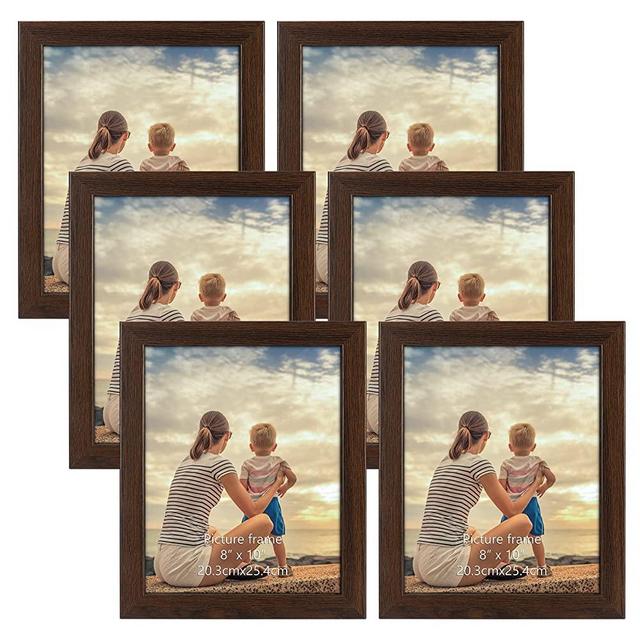 Mainstays 4x6 Etched Leaves Wood Decorative Tabletop Picture Frame