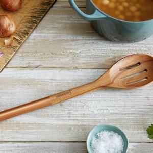Acacia Wood Slotted Serving Spoon