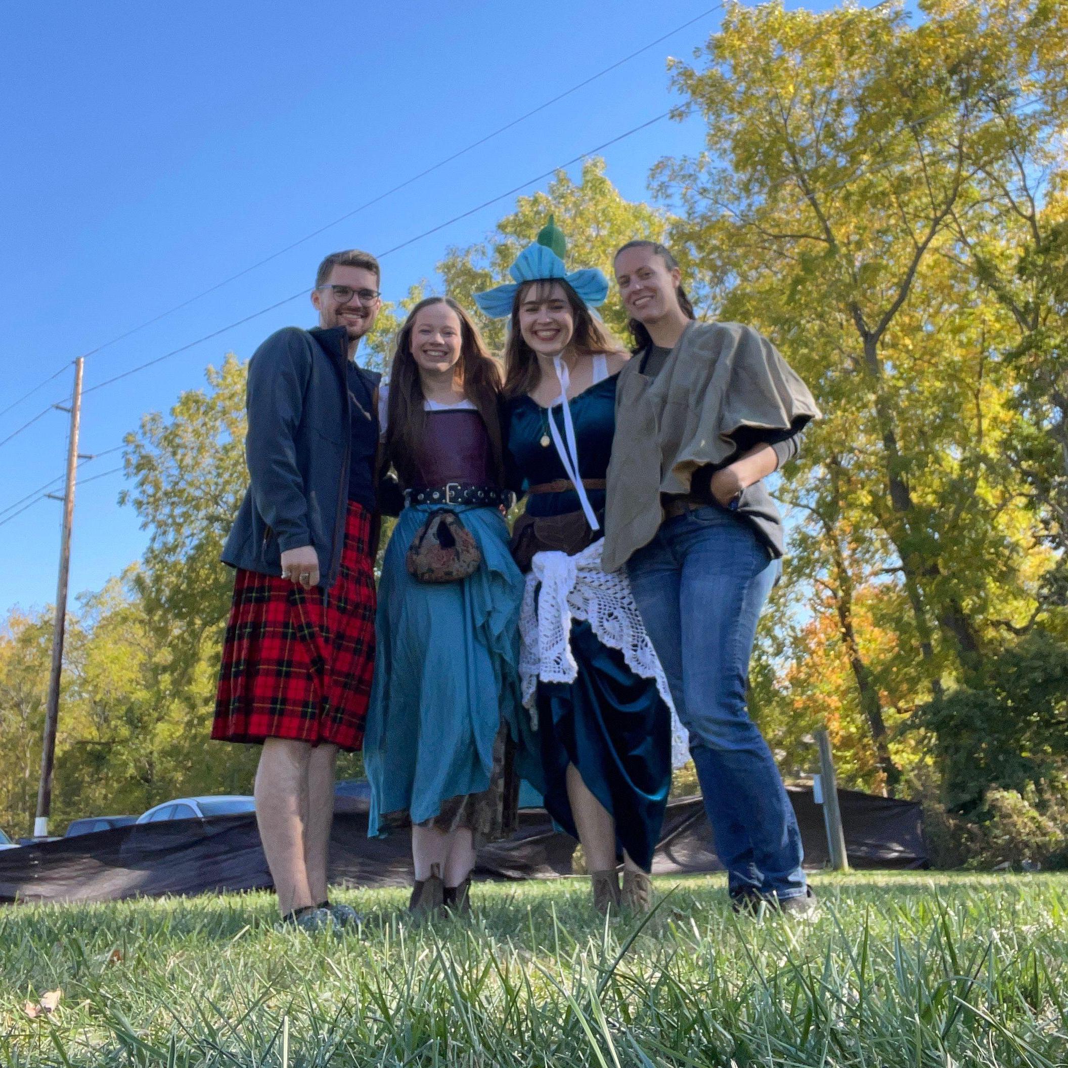 We went to the Renaissance Festival in Iowa with our friends Elizabeth and John.  Lana made her flower hat, as well as Elizabeth’s top and Morgan’s cloak!