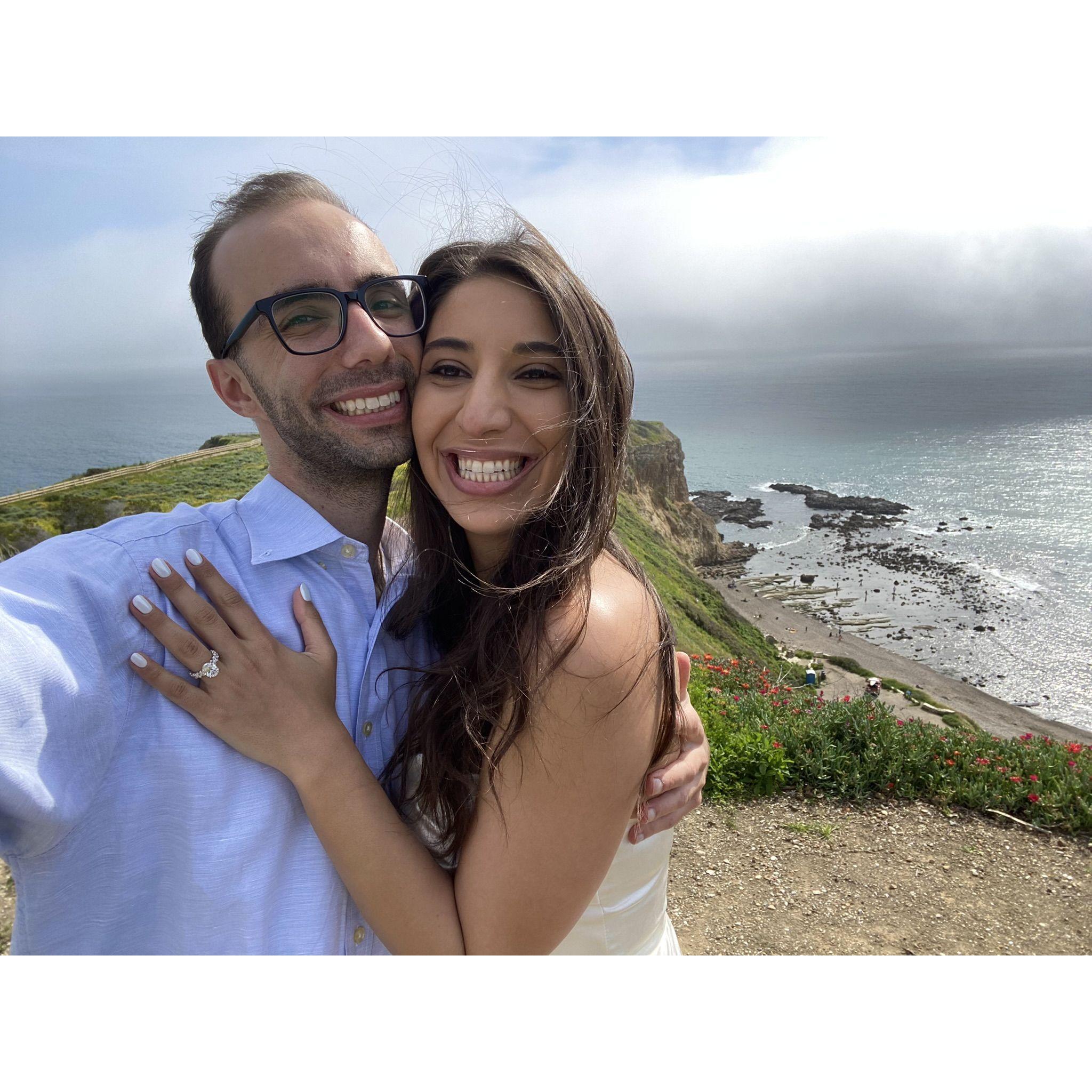 Our first post-proposal selfie!