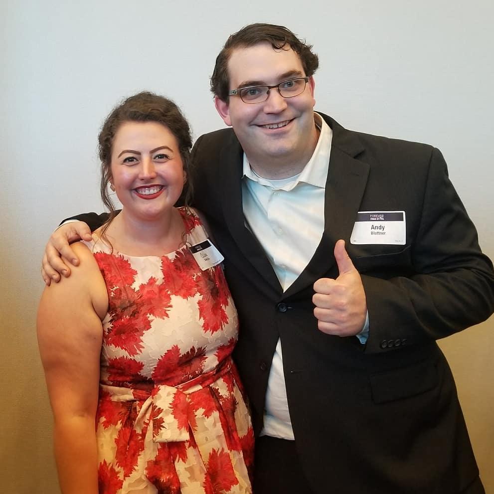 Alex and Andy at the Johnson County Dems gala 2018