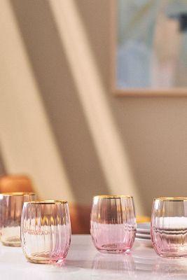 Waterfall Stemless Wine Glasses, Set of 4