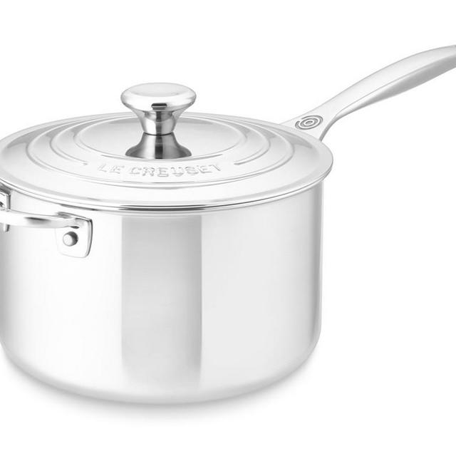 Le Creuset Stainless-Steel Saucepan, 4-Qt.