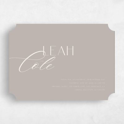 Brown Ticket Wedding Invitation - Zion Landscape