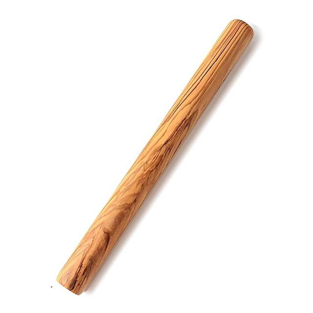 Ideaolives French Rolling Pin for Baking 11.5 Inch - Natural Olive Wood Rolling Roller Pin Baking Utensils for Pizza Bread Fondant