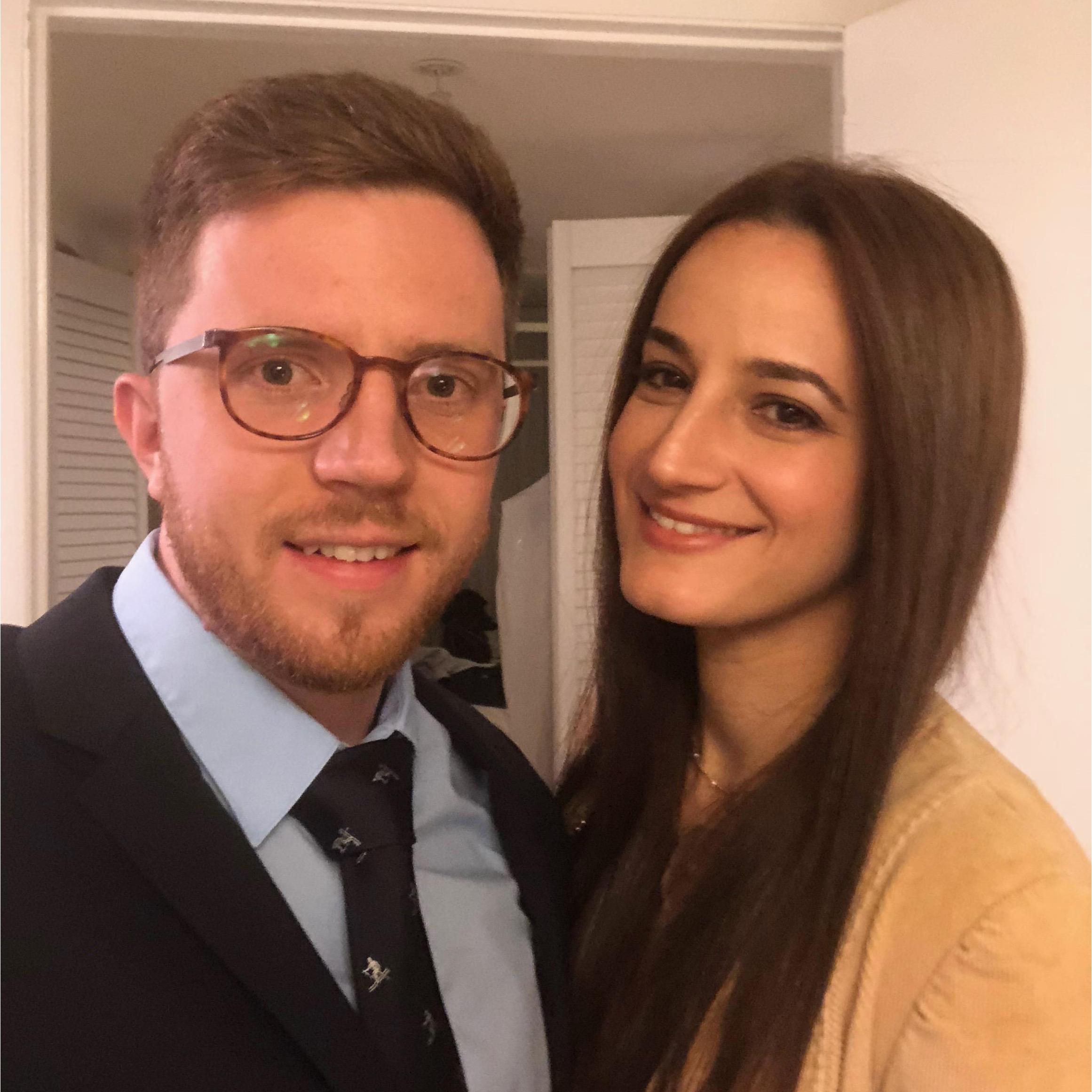 Xmas party, with the Xmas ski Tie