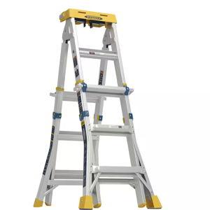 16 ft. Reach Aluminum 6-in-1 Multi Position Ladder with 375 lb. Load Capacity Type IAA Duty Rating