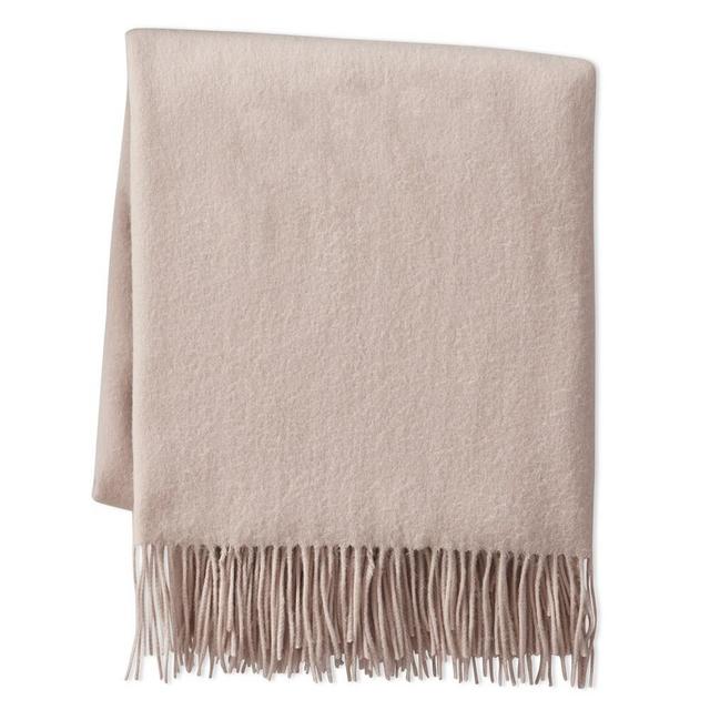 Solid Cashmere Throw, 50" X 65", Rose