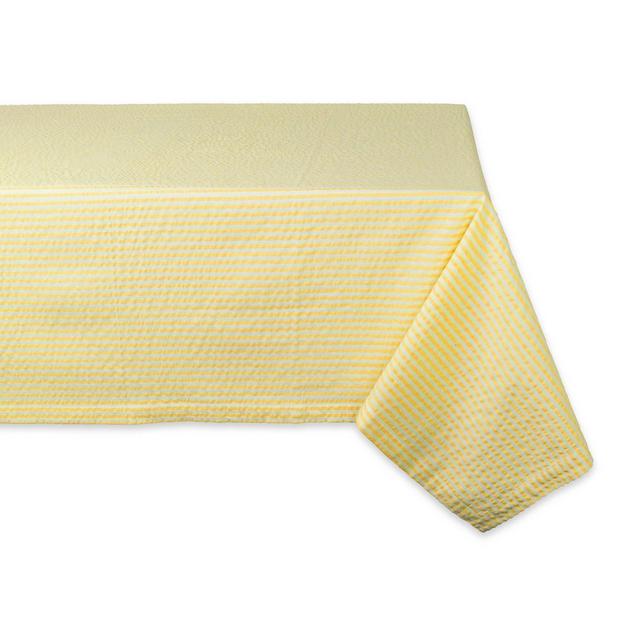 104"X60" Seersucker Tablecloth Yellow - Design Imports