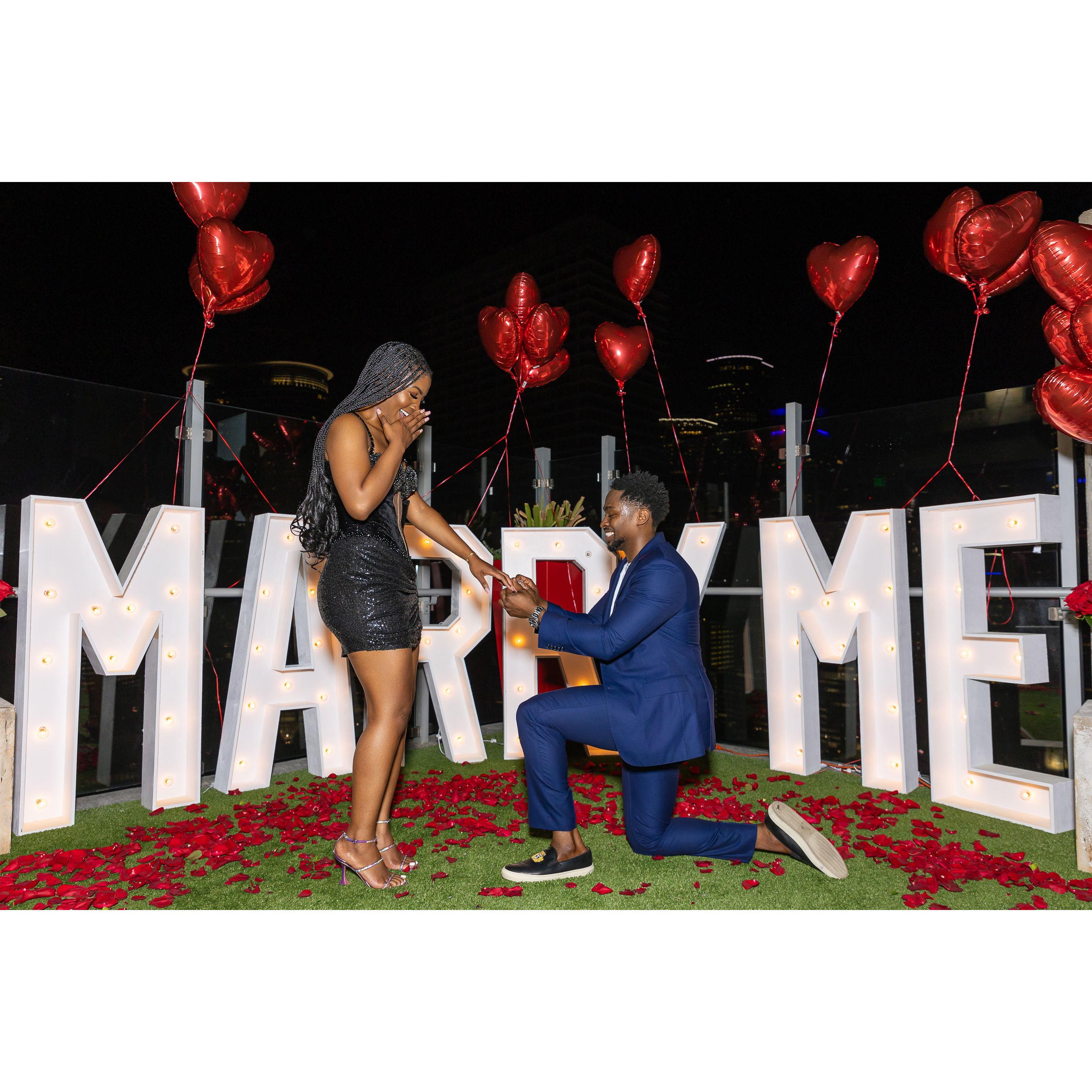 Engagement: I want us to spend the rest of our lives together. Will you Marry Me Babe?