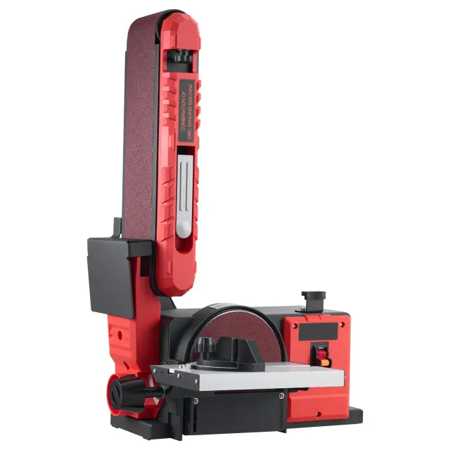 VEVOR 6" Disc Sander & 4" x 36" Belt Sander, 400W Belt Disc Sanders Combo with 0 - 45° Adjustable Worktable & Dust Collection Port, Red&Black