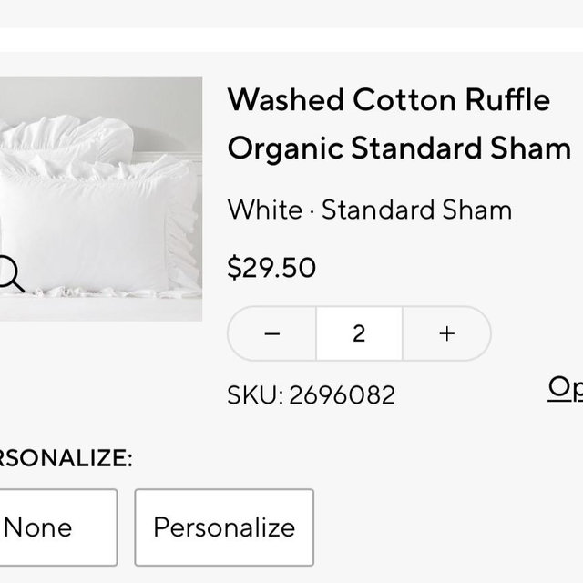 Washed Cotton Ruffle Organic Duvet Cover