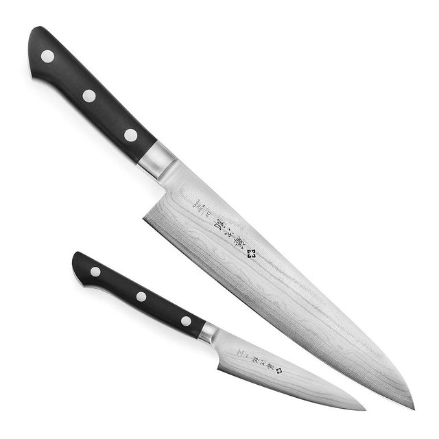 Tojiro DP Damascus 2 Piece Knife Set - 8.25" Chef's Knife with 4" Paring Knife