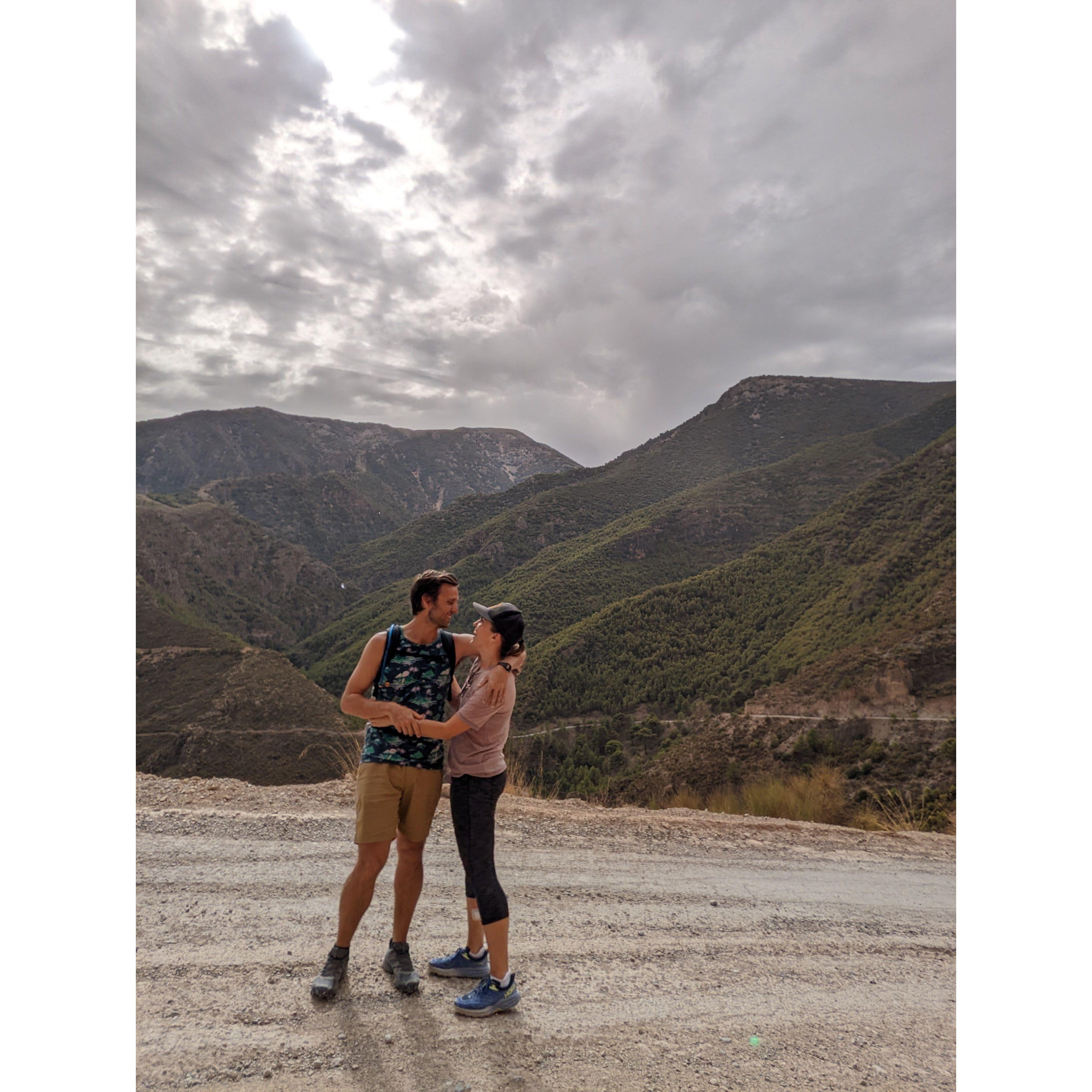 A hike near our home in Orgiva, Spain with the Sierra Nevada in the background