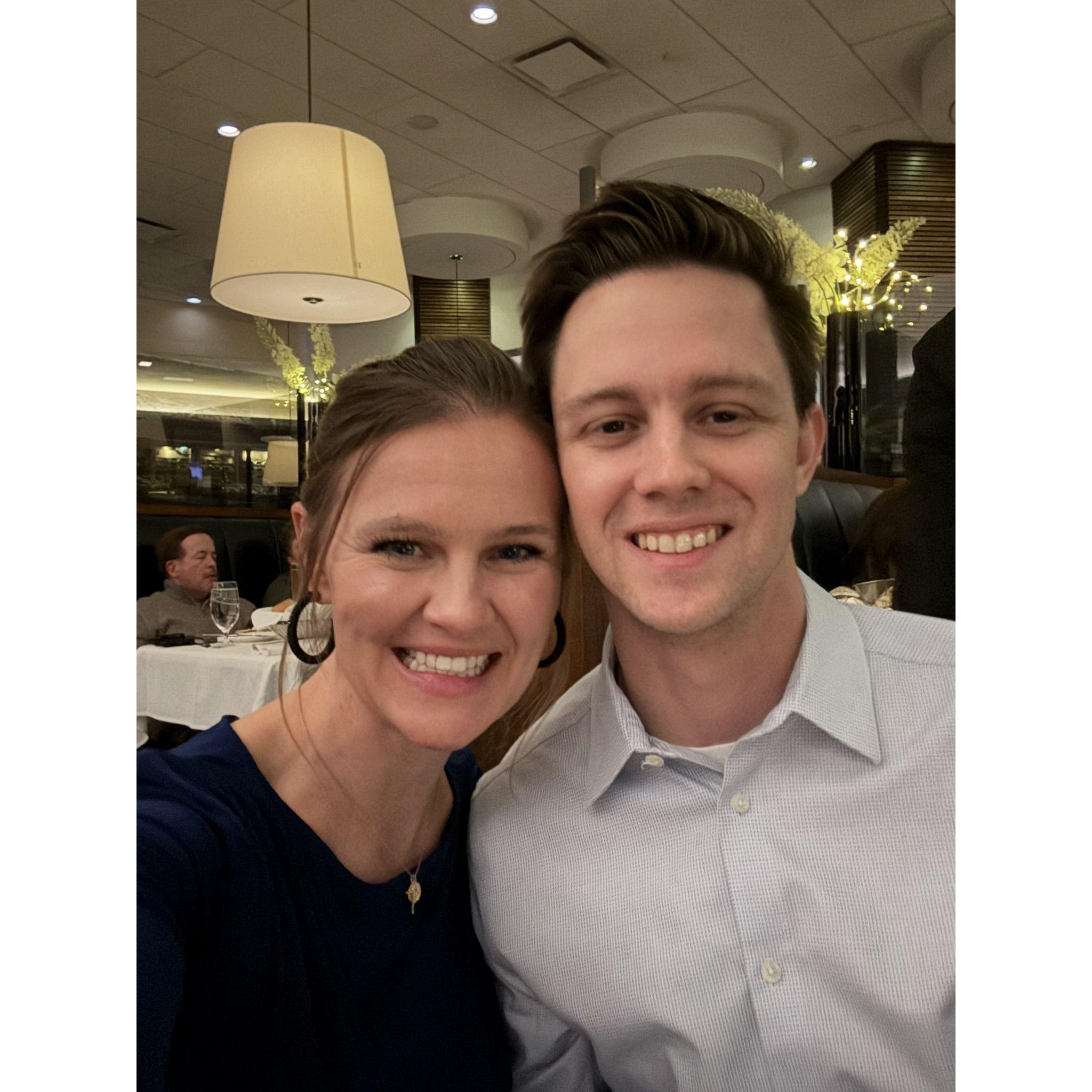 Dinner celebration post engagement with the Hyatt family