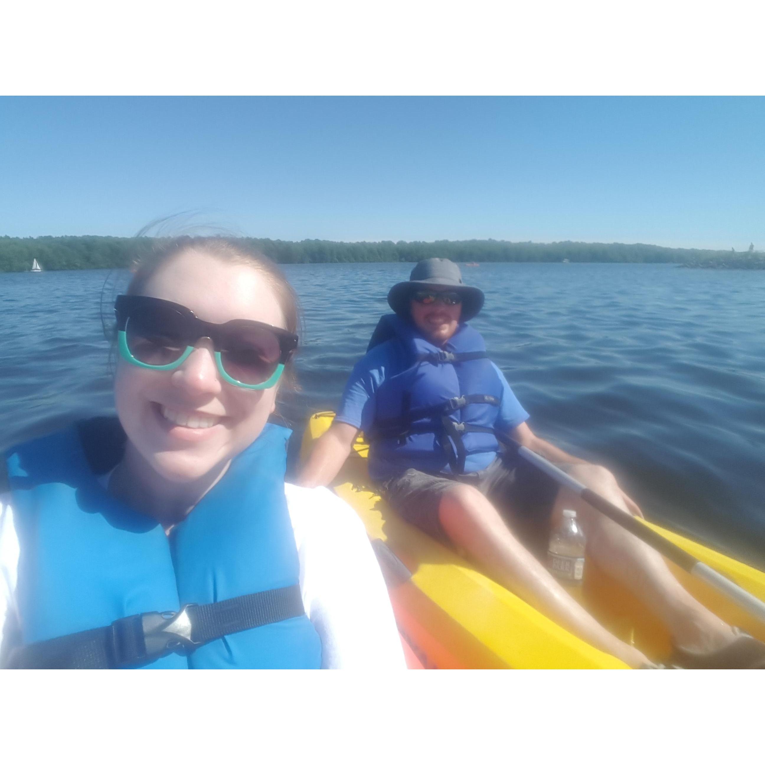 1st time kayaking together