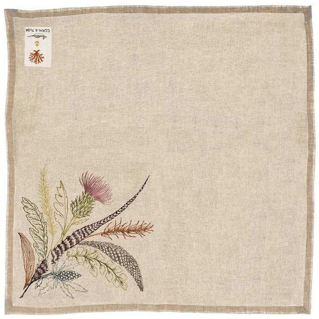 Thistle Dinner Napkin: Coral & Tusk