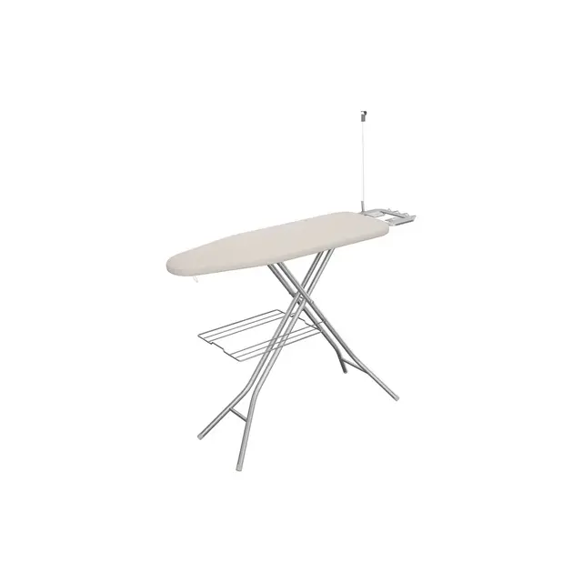 Yaheetech Foldable Height-adjustable Iron Table with 4-layer Pad, Cord Holder, Clothes Rack for Laundry, Beige